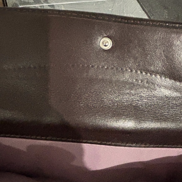 Beautiful Chocolate colored Coach Wallet with a silver opener. - Picture 7 of 7